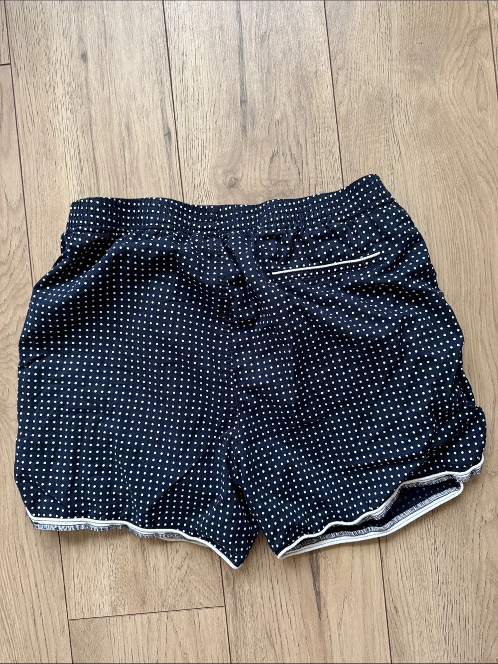 J. Crew Polka Dot Shorts Men’s Large Navy Blue Drawstring Lounge Casual